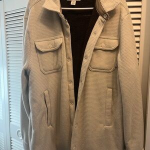 Men's Cream Shacket